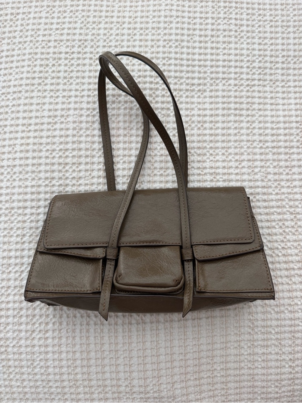 Zara Olive Brown Shoulder Bag